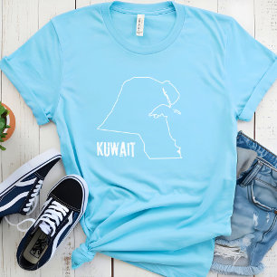 T-shirt Carte du pays koweïtien Forme de frontière nationa