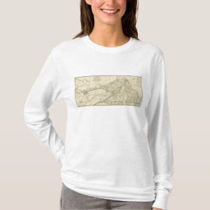 T-shirt Carte du secteur de Montréal, Canada inférieur