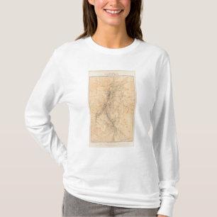 T-shirt Carte du secteur de Washoe montrant des