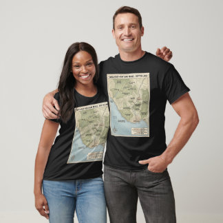 T-shirt Carte du sentier de Santa Cruz Californie Redwood