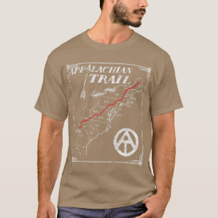 T-shirt Carte du sentier des Appalaches États Vintages r