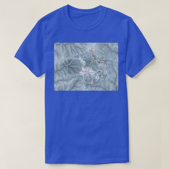 T-shirt Carte du sentier du Bogus Basin Resort (Design devant)
