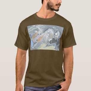 T-shirt Carte du sentier du village de Pine Knob