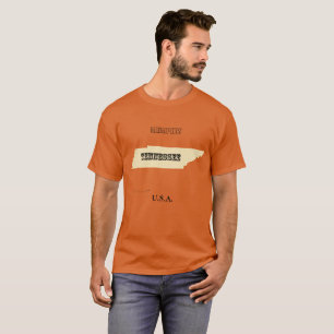 T-shirt - Carte du Tennessee avec la ville