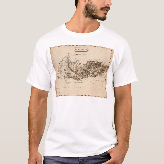 T-shirt Carte du Tennessee par Arrowsmith (Devant)