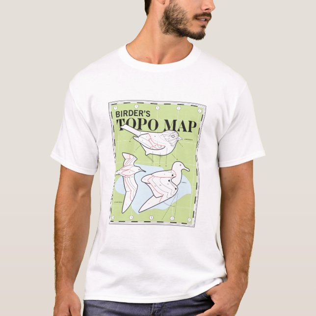 T-shirt Carte du Topo du Birder (Devant)