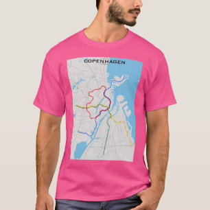 T-shirt Carte du transit de Copenhague