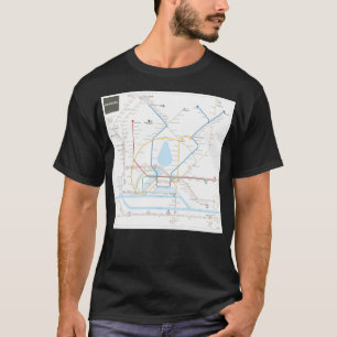 T-shirt Carte du U-Bahn de Hambourg