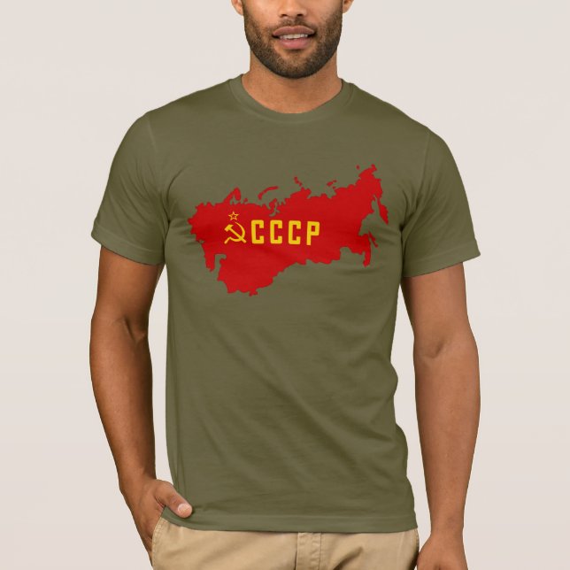 T-shirt Carte d'Union Soviétique de CCCP (Devant)