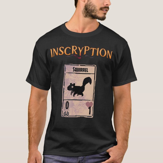 T-shirt Carte Écureuil d'Inscryption Jeu d'Horreur Psychol (Devant)