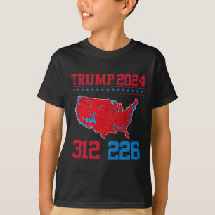 T-shirt Carte électorale 2024 312 Rouge Résultats des élec