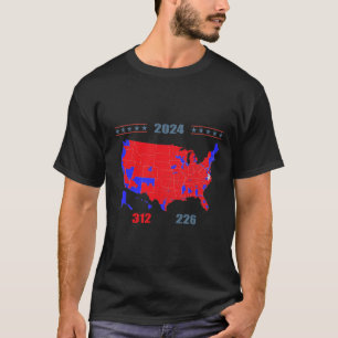 T-shirt Carte électorale 2024 Trump 312 Red 2024 Election