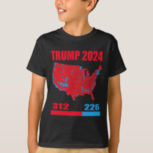 T-shirt Carte électorale 2024 Trump 312 Red 2024 Election 