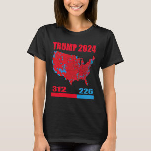 T-shirt Carte électorale 2024 Trump 312 Red 2024 Election