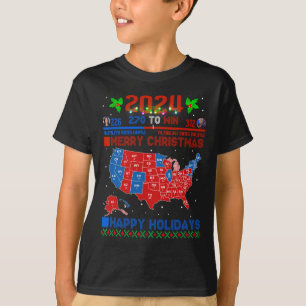 T-shirt Carte électorale de 2024 Joyeux glissement de terr