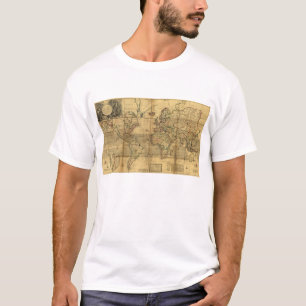 T-shirt Carte entière du monde par la poule de Herman