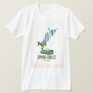 T-shirt Carte Epping Forest Essex England