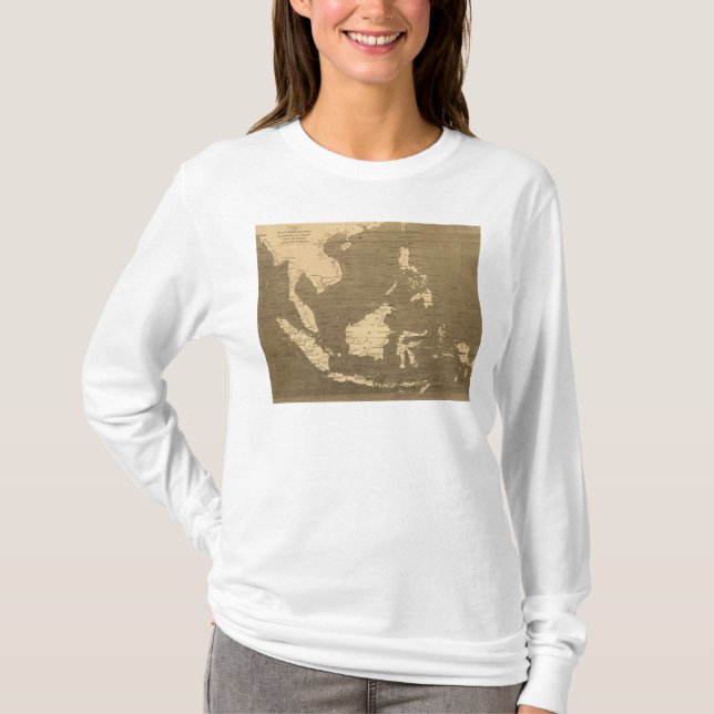 T-shirt Carte est d'îles de l'Inde par Arrowsmith (Devant)