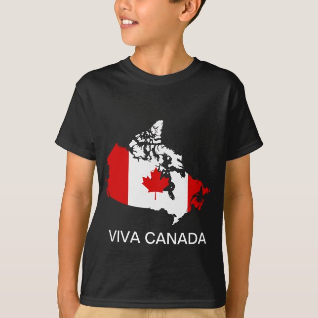 T-shirt Carte et drapeau du Canada (Devant)