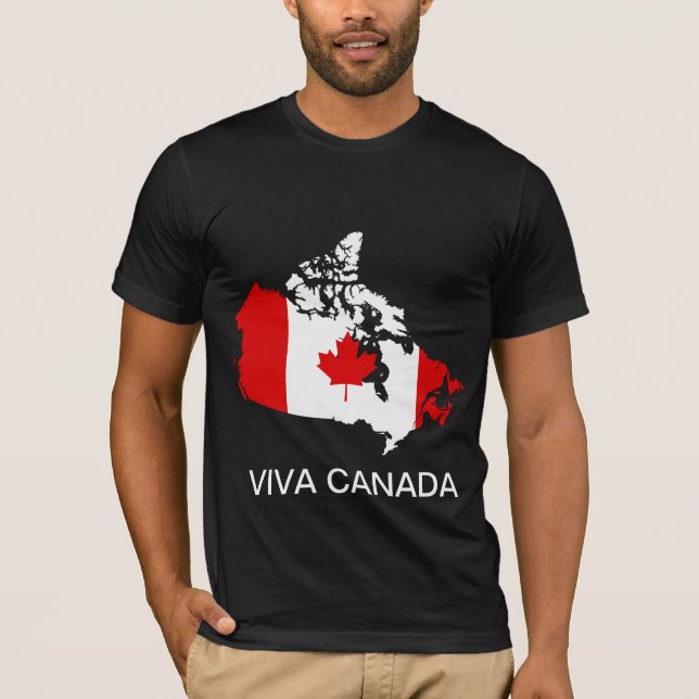 T-shirt Carte et drapeau du Canada (Devant)