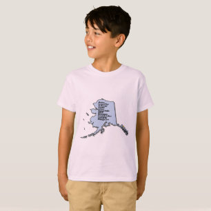 T-shirt Carte et faits de l'Alaska