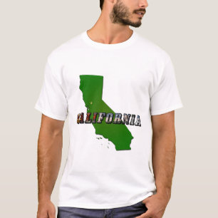 T-shirt Carte et texte de l'image en Californie