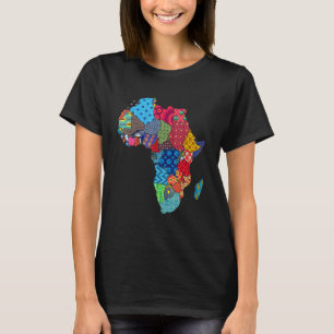 T-shirt Carte Ethnique Africaine Fierté De L'Afrique En Ti