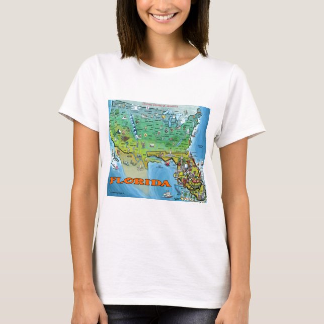 T-shirt Carte Florida USA (Devant)