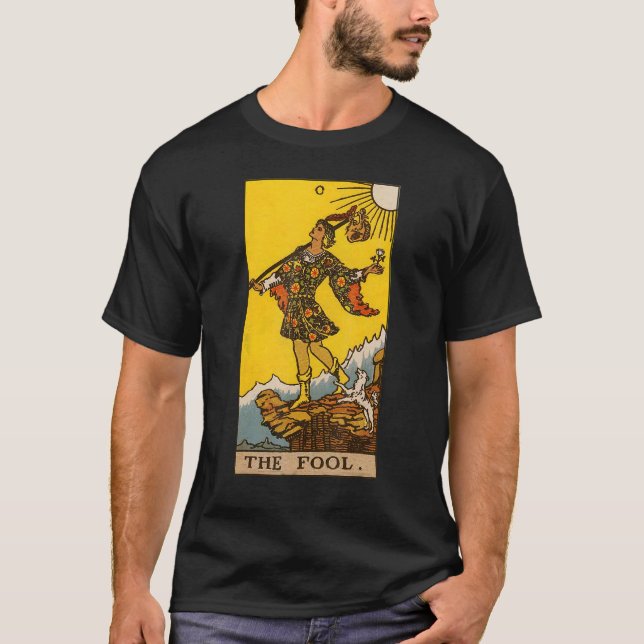 T-shirt Carte Fool Tarot Major Arcana Card Zéro 0 (Devant)