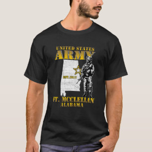 T-shirt Carte Fort McClellan Alabama Ft McClellan Chemical