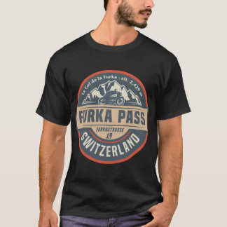 T-shirt Carte Furka, Sticker Suisse