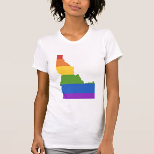 T-shirt Carte gay des États-Unis  État de l'Idaho