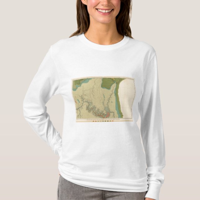 T-shirt Carte géologique montrant le Kanab (Devant)