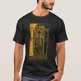 T-shirt Carte Gold Tarot Haute Prêtesse