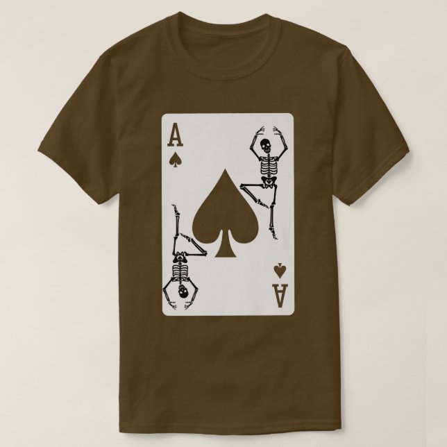 T-shirt Carte Goth Skeleton  (Design devant)