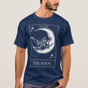 T-shirt Carte Goth Tarot croissant lune XVIII 18 avec et