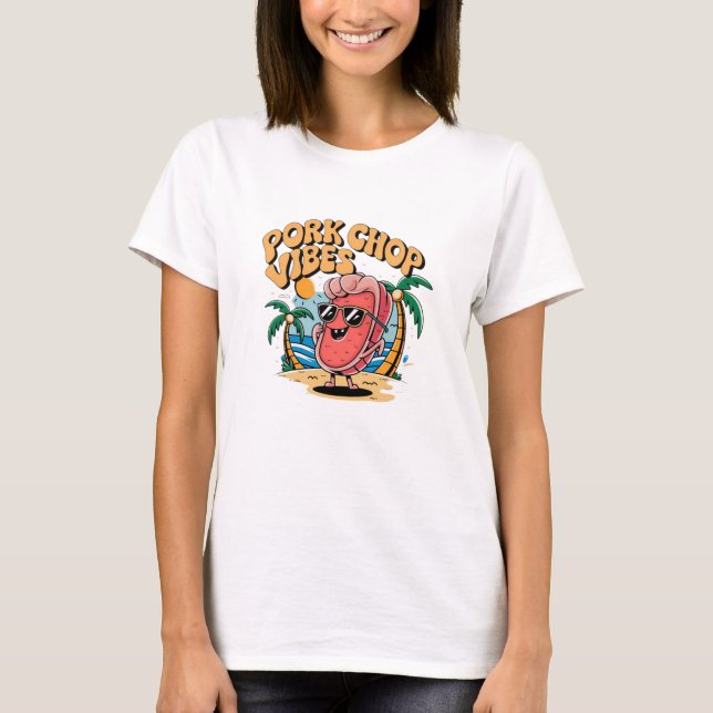 T-shirt Carte graphique adorable à thème de côtelettes de  (Devant)