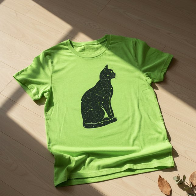 T-shirt Carte graphique de la constellation du chat – Chat (Créateur téléchargé)