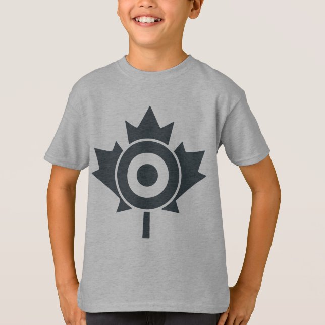 T-shirt Carte graphique de la feuille d'érable canadienne (Devant)