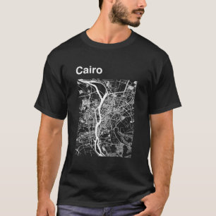 T-shirt Carte graphique de la ville classique du Caire en 