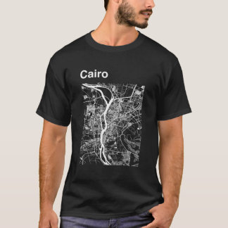 T-shirt Carte graphique de la ville classique du Caire en