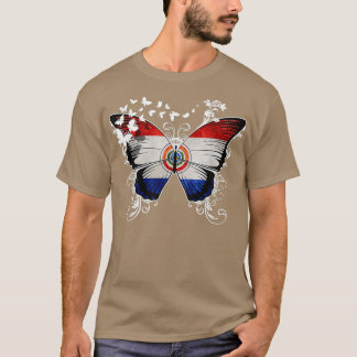 T-shirt Carte graphique du phare du drapeau du Paraguay