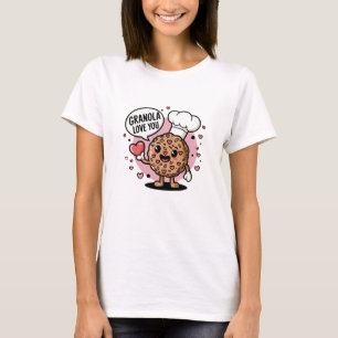 T-shirt Carte graphique Granola pour les fans de petit-déj