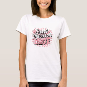 T-shirt Carte graphique Macaron adorable pour les amateurs