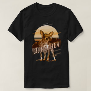 T-shirt Carte graphique rétro Chihuahua Gold ID754