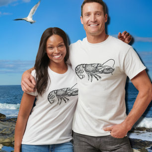 T-shirt carte graphique vintage homard