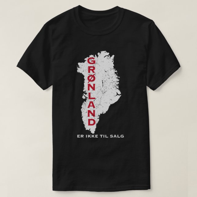 T-shirt Carte Grønland Er Ikke Til Salg (Design devant)