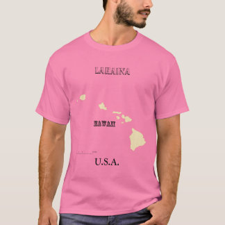 T-shirt - Carte Hawaii avec la ville