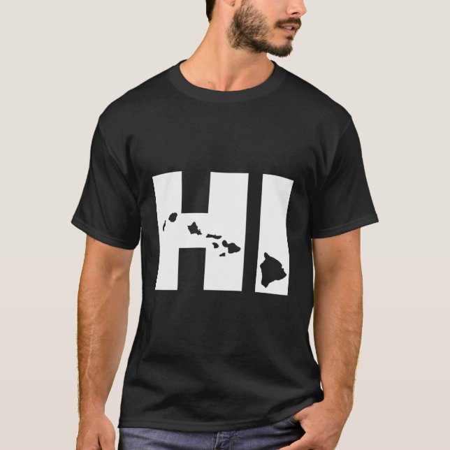 T-shirt Carte Hi Hawaii (Devant)
