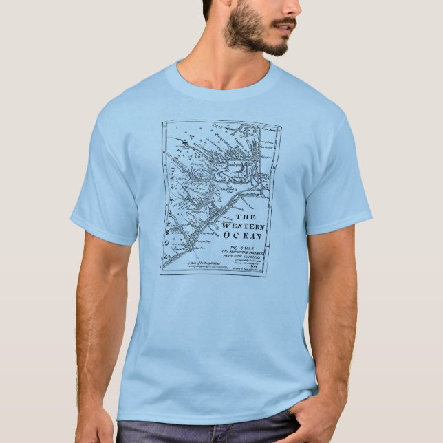 T-shirt Carte historique 1709 (Devant)